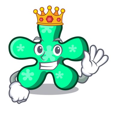 Kral serbest form maskot karikatür vektör çizim