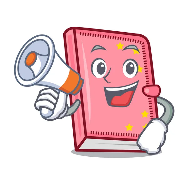 Megafon günlüğü karakter karikatür tarzı vektör çizim ile