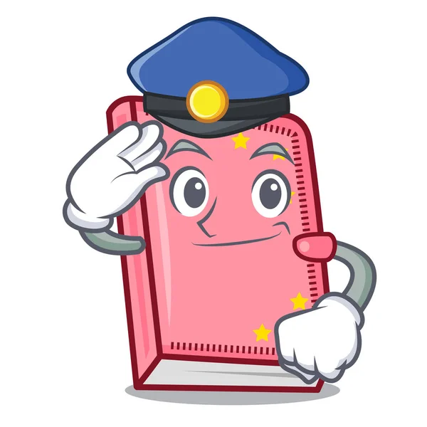 Police Diary Character Cartoon Style Vector Illustration — Stock Vector