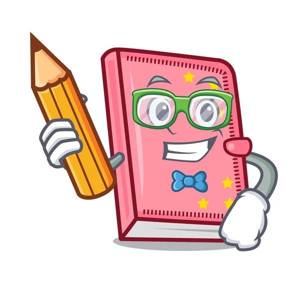 Student Diary Character Cartoon Style Vector Illustration — Stock Vector