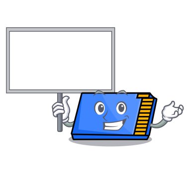 Kurulu bellek kartı karakter karikatür vektör çizim getirmek