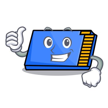 Bellek kartı karakter karikatür vektör çizim yaşasın