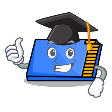 Mezuniyet bellek kartı karakter karikatür vektör çizim