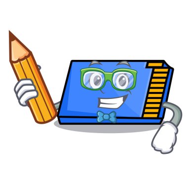 Öğrenci bellek kartı karakter karikatür vektör çizim