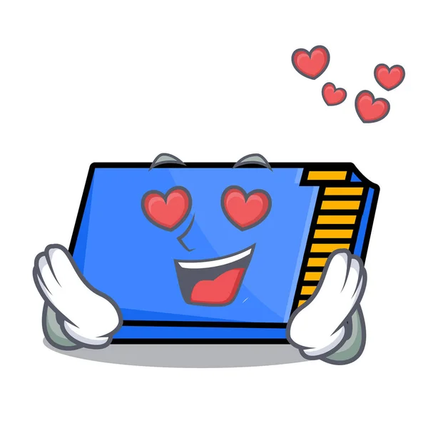 In love memory card mascot cartoon — Stock Vector