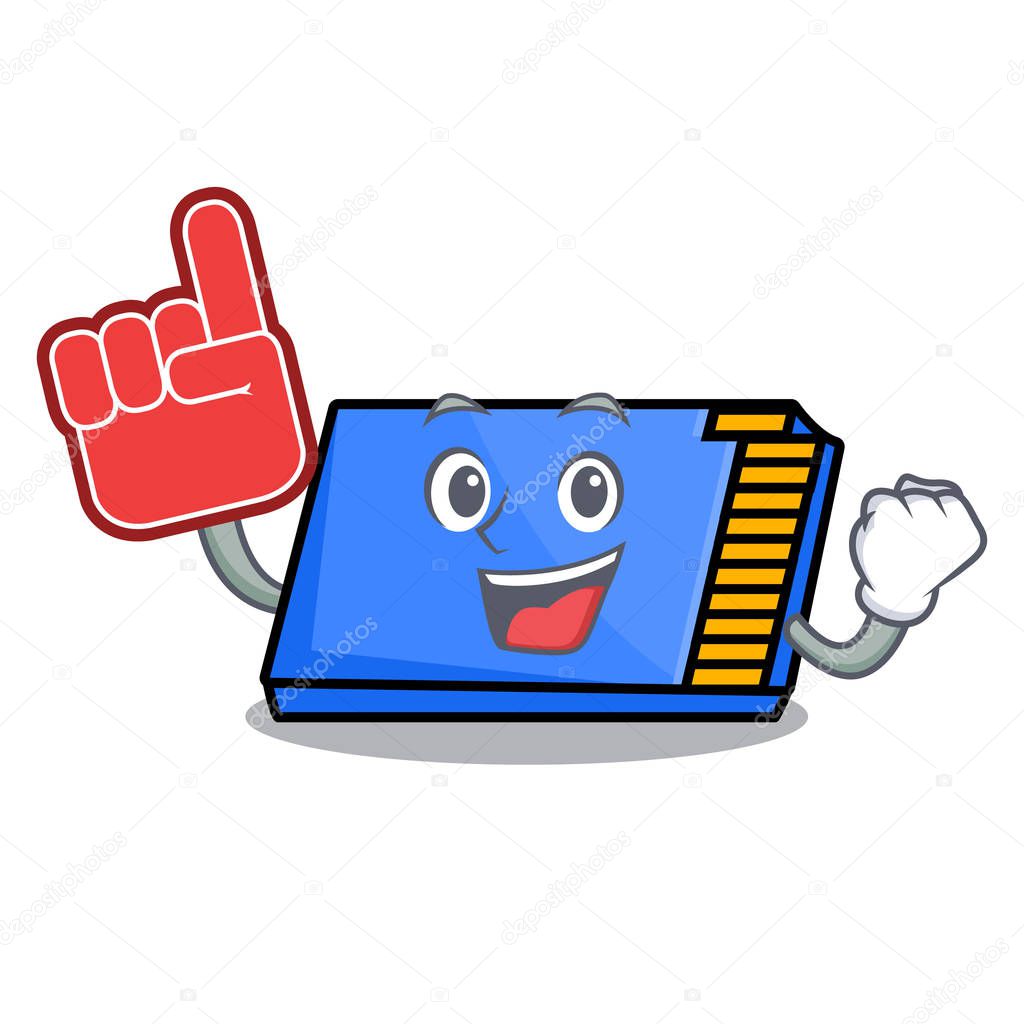Foam finger memory card mascot cartoon