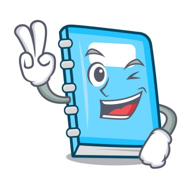 İki eğitim karakter karikatür tarzı parmak