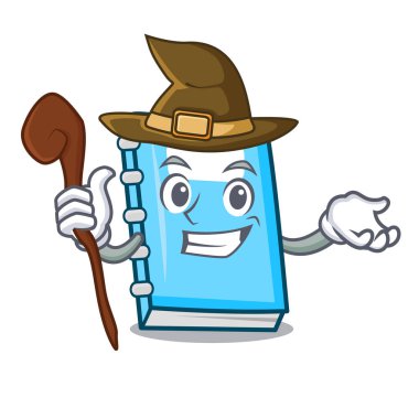 Cadı eğitim maskot karikatür tarzı