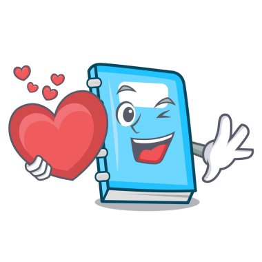 Kalp eğitim maskot karikatür tarzı ile