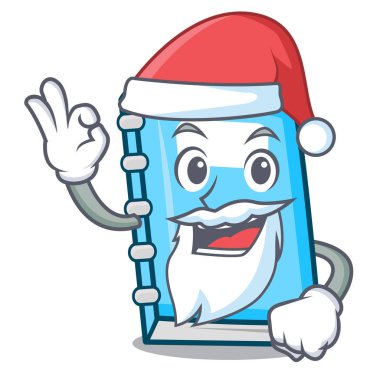 Noel Baba eğitim maskot karikatür tarzı