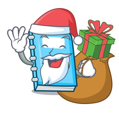 Noel Baba hediye eğitim maskot karikatür tarzı ile