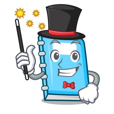 Sihirbaz eğitim maskot karikatür tarzı