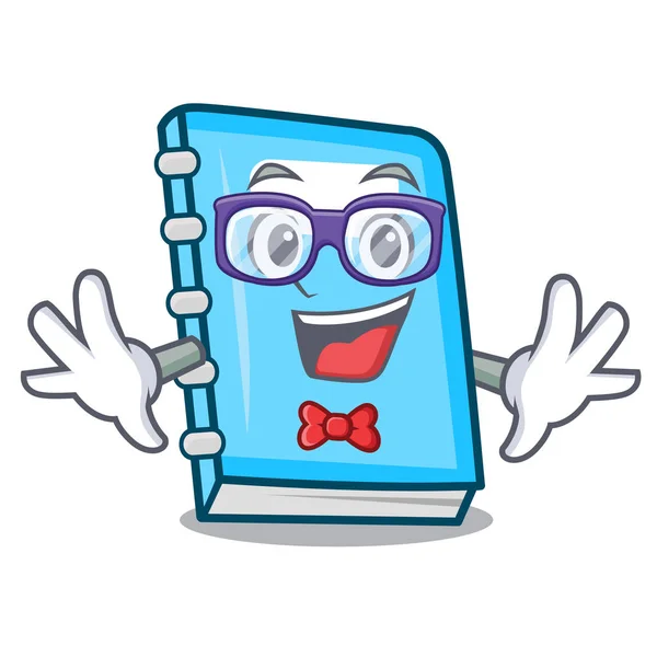 Geek educación carácter estilo de dibujos animados — Vector de stock