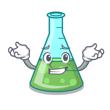 Sırıtan bilim kabı karakter karikatür