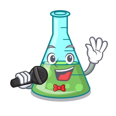 Şarkı söyleyen bilim kabı maskot çizgi film