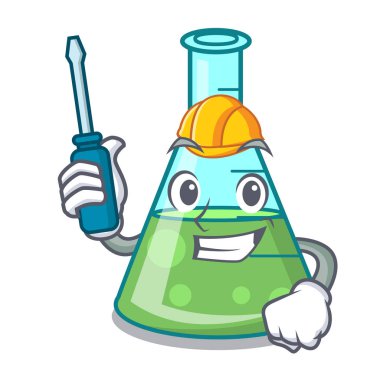 Otomotiv bilim kabı maskot çizgi film