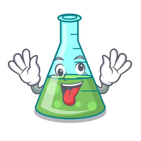 Louco ciência copo mascote cartoon — Vetor de Stock