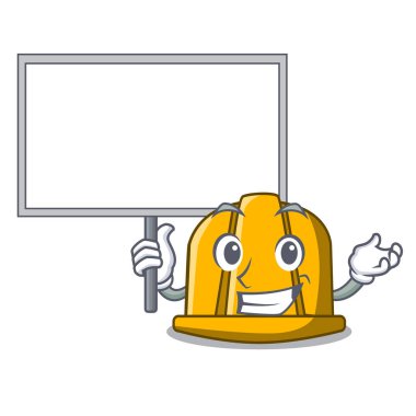 Yönetim Kurulu inşaat kask karakter karikatür vektör çizim getirmek