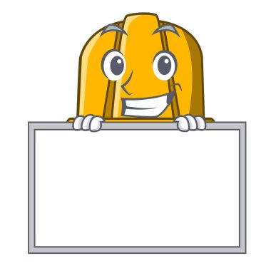 Yönetim Kurulu inşaat kask karakter karikatür vektör çizim ile sırıtarak