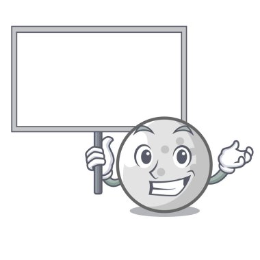 Yönetim Kurulu golf topu karakter karikatür vektör çizim getirmek