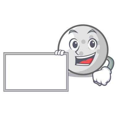 Yönetim Kurulu golf topu karakter karikatür vektör çizim ile