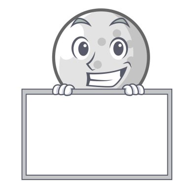 Yönetim Kurulu golf topu karakter karikatür vektör çizim ile sırıtarak