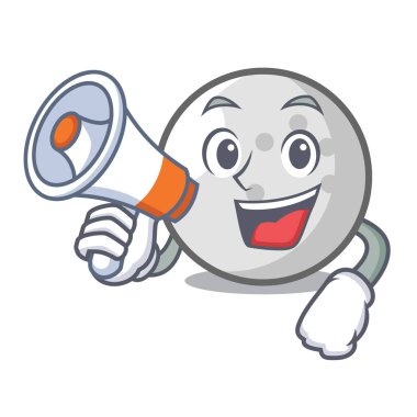 Megafon golf topu karakter karikatür vektör çizim ile