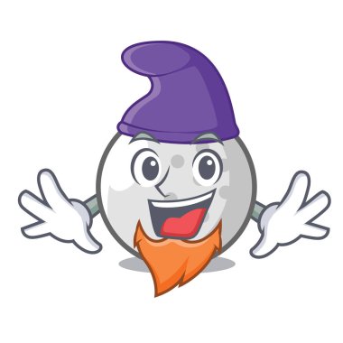Elf golf topu karakter karikatür vektör çizim
