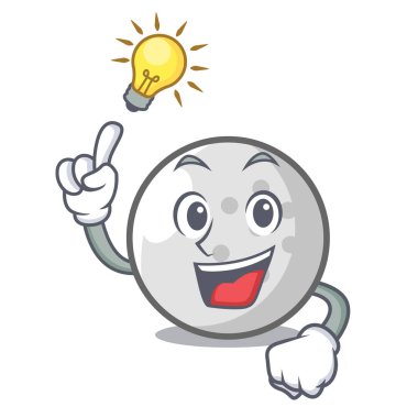 Bir fikir golf topu maskot karikatür vektör çizim var