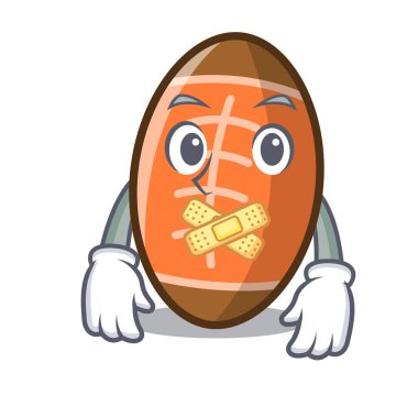 Sessiz rugby topu maskot karikatür vektör çizim