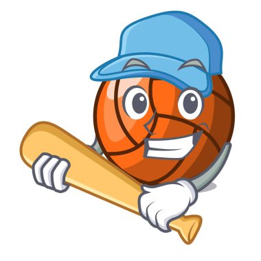 İskambil beyzbol voleybol karakter karikatür tarzı vektör halat