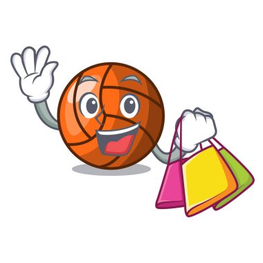 Voleybol karakter karikatür tarzı vektör halat alışveriş