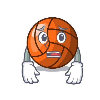 Korkarım voleybol maskot karikatür tarzı vektör halat