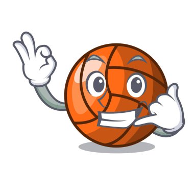 Voleybol maskot karikatür tarzı vektör halat ara beni