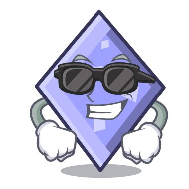 Süper cool rhombus karakter karikatür tarzı