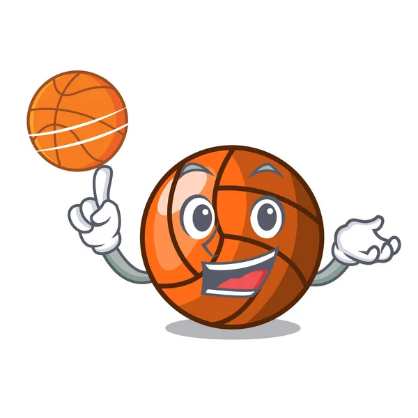 Mit Basketball Volleyball Charakter Cartoon Stil Vektor Illustration — Stockvektor