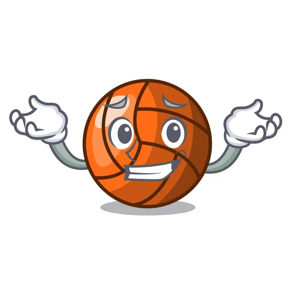 Voleibol Sonriente Personaje Dibujos Animados Estilo Vector Ilustración — Vector de stock