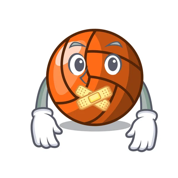 Silencioso Voleibol Mascota Dibujos Animados Estilo Vector Ilustración — Vector de stock