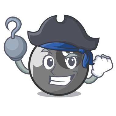 Korsan bilardo topu karakter karikatür