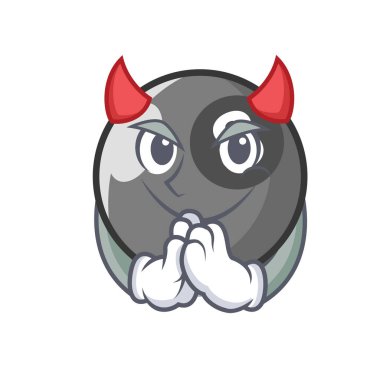 Şeytan bilardo topu maskot çizgi film