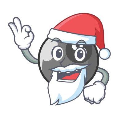 Santa bilardo topu maskot çizgi film