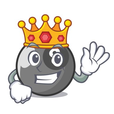 Kral bilardo topu maskot çizgi film