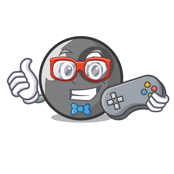 Gamer Biljart bal mascotte cartoon — Stockvector