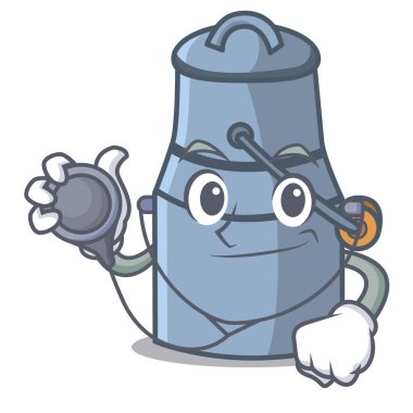 Doktor süt karikatür karakter