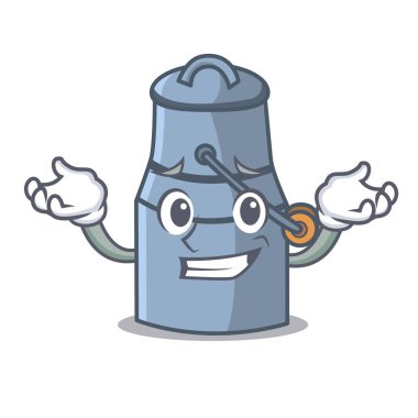 Sırıtan süt karikatür karakter