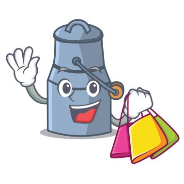 Süt alışveriş karikatür karakter