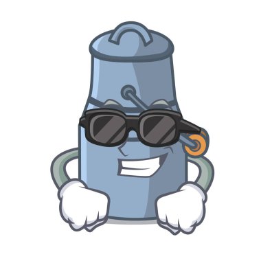 Süper cool süt karikatür karakter