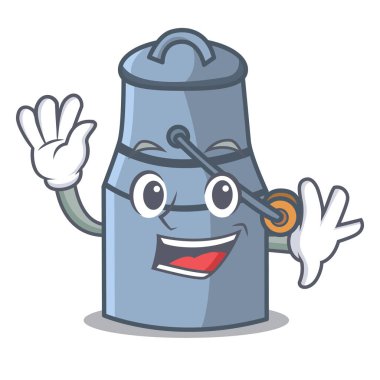 Süt sallayarak karikatür karakter