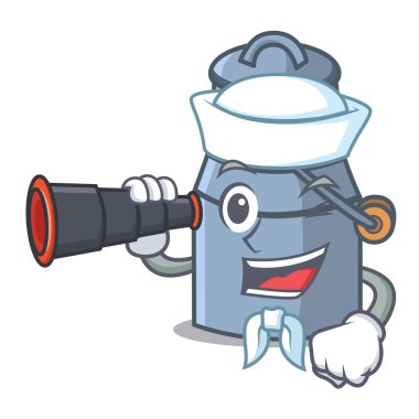 Denizci dürbün süt ile olabilir maskot çizgi film