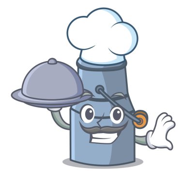 Şef gıda süt ile olabilir maskot çizgi film